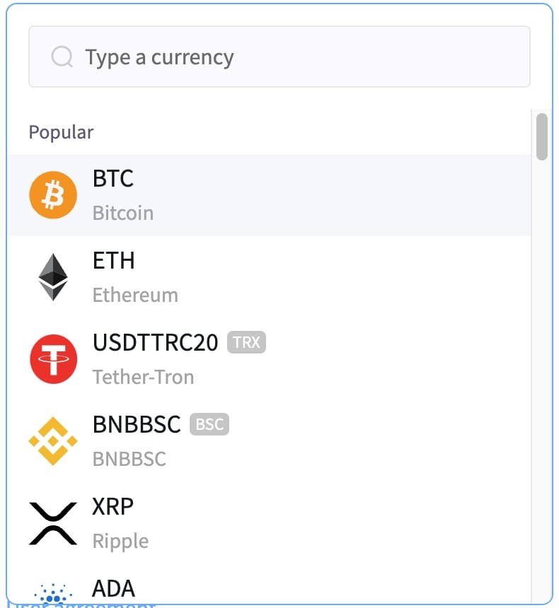 Select Your Preferred Token