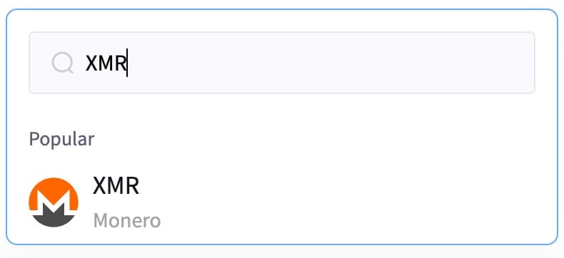 Select XMR Monero