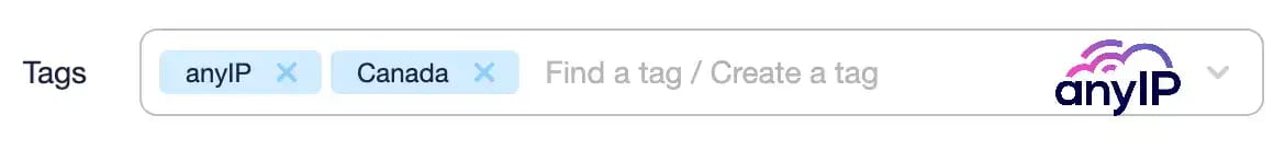 Field to specify tags when creating a new browser profile