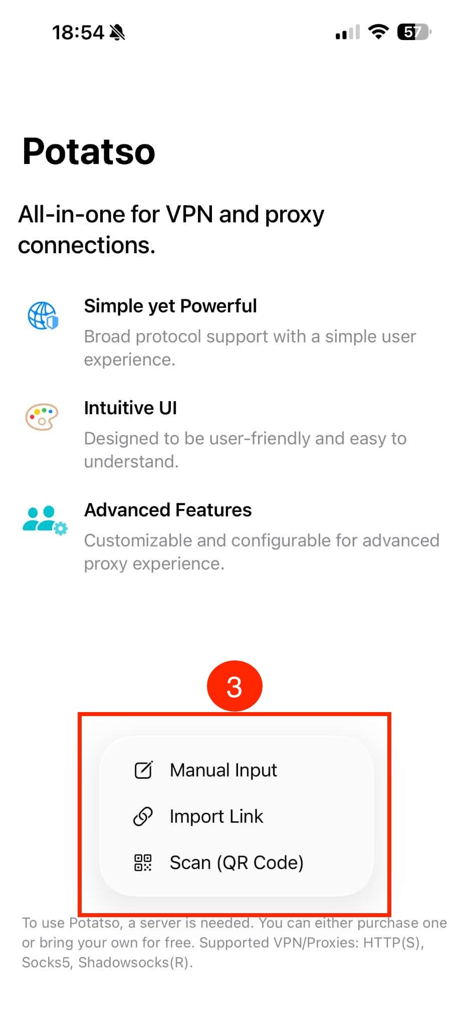 Potatso proxy adding options