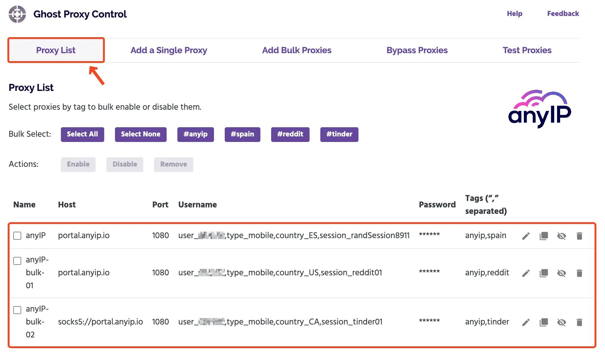 Refresh the proxy list in Ghost Browser after a successful CSV import