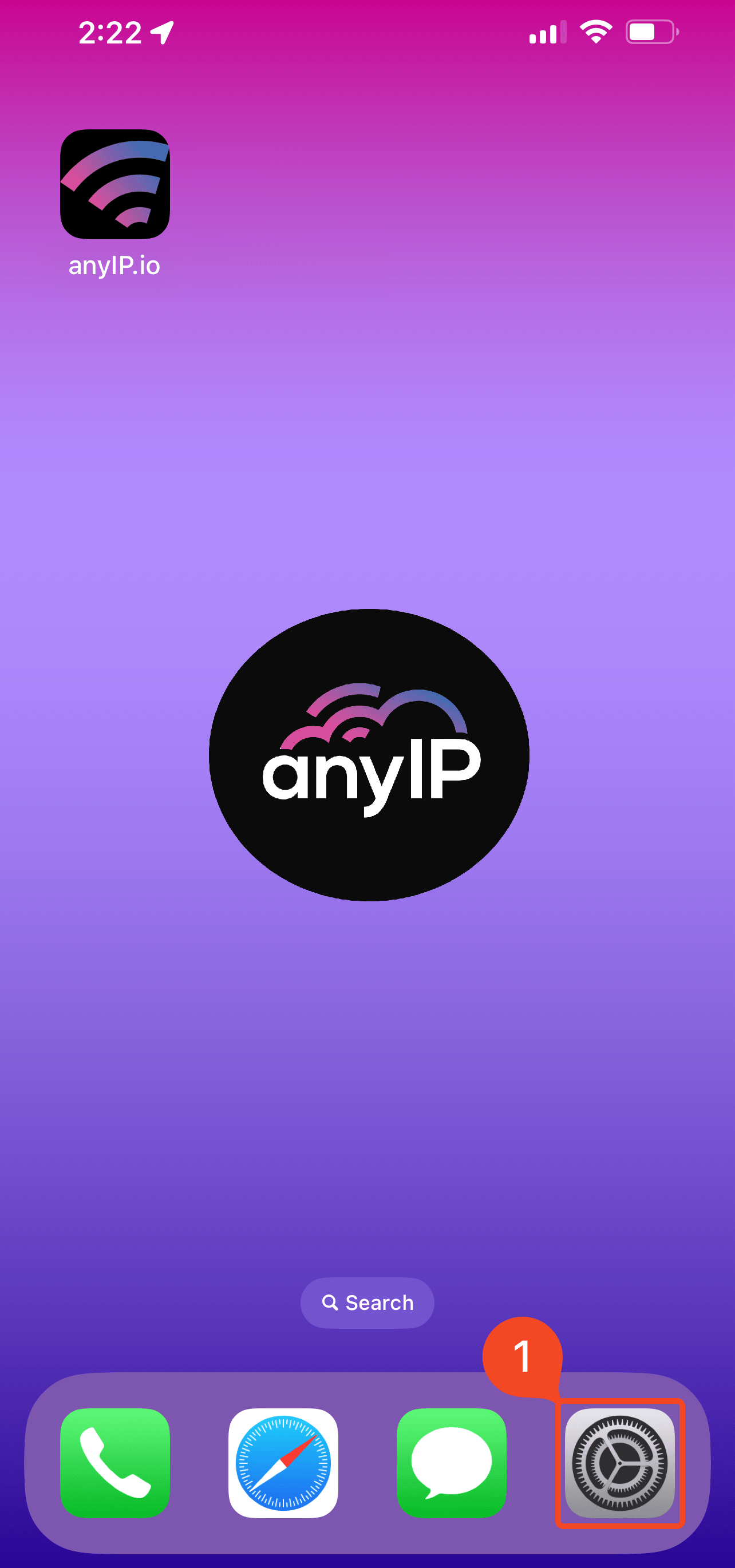 How to access general settings on an iOS device