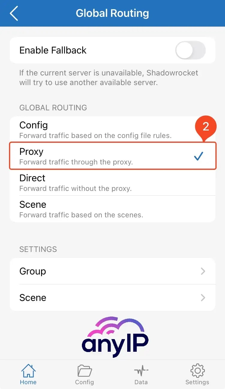 Update the routing settings to Proxy to avoid DNS leaks 