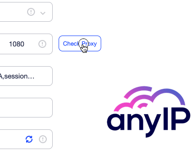 Proxy test connection during a profile creation on Adspower