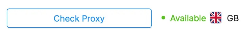 Simple proxy checked available after configuring a proxy