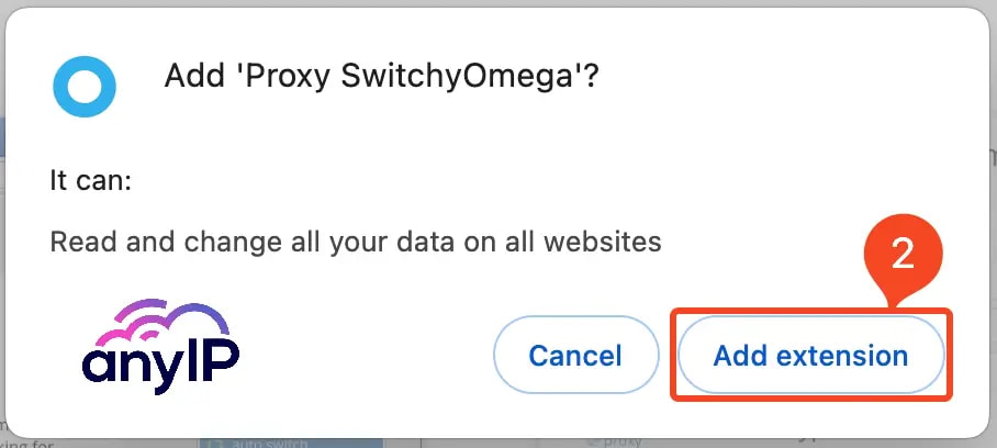 Adding the Proxy SwitchyOmega extension to the chrome browser