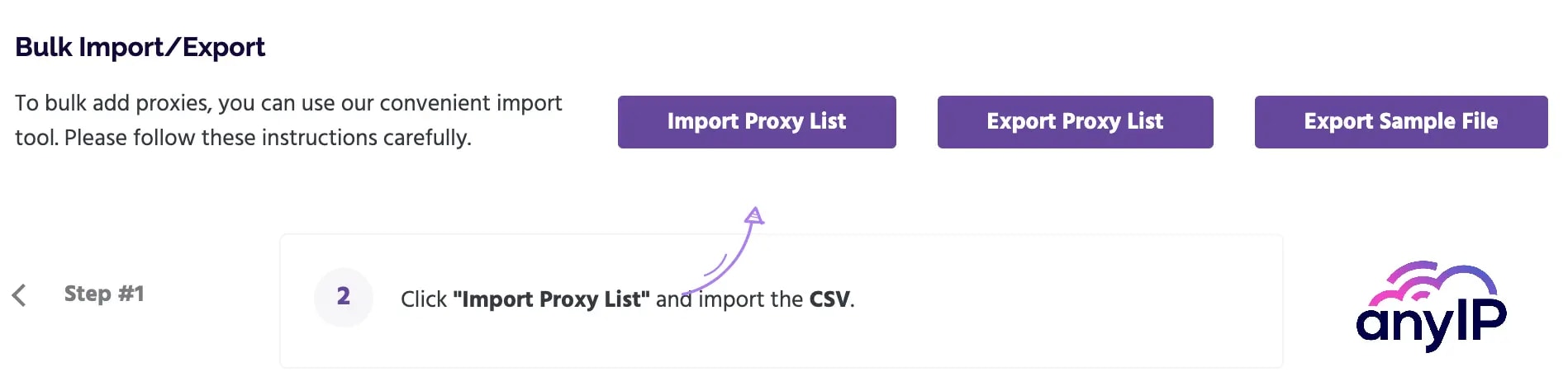  Importing proxies list using a CSV file in Ghost Browser