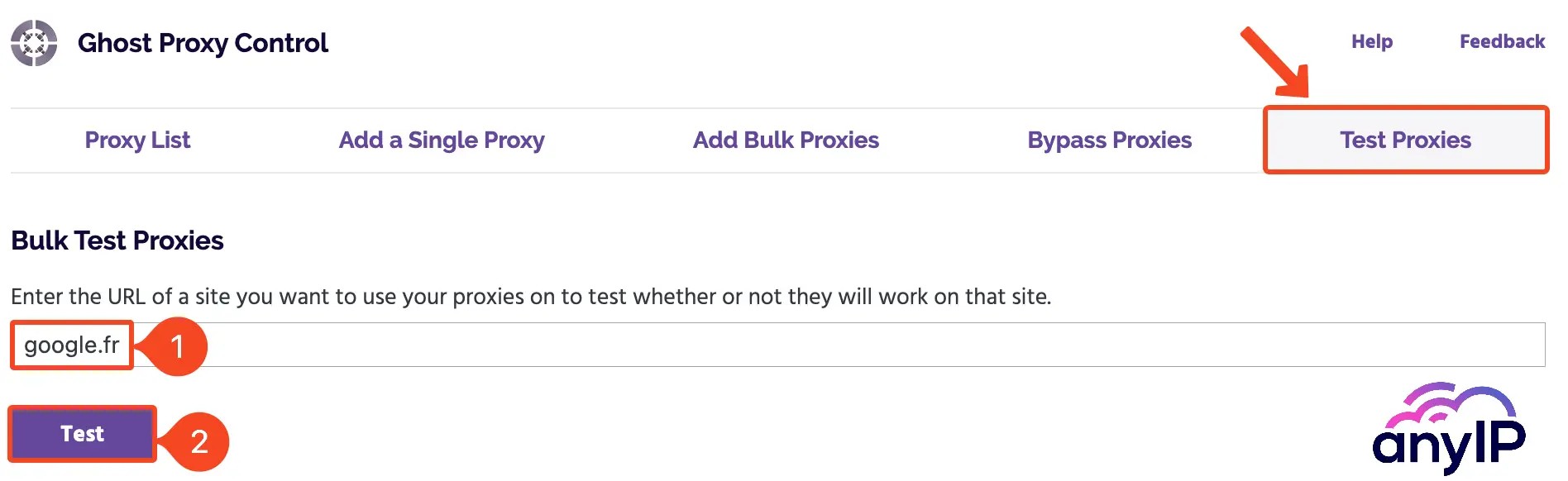 Testing the connection status of your proxies