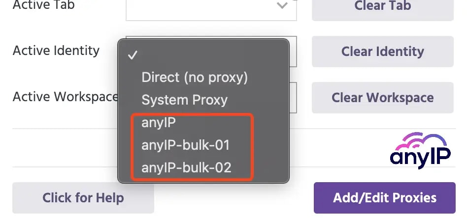 How to select a proxy on the Ghost Proxy Control extension on the Ghost Browser application