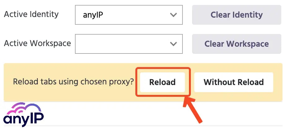 Force reload a tab after switching the proxy profile