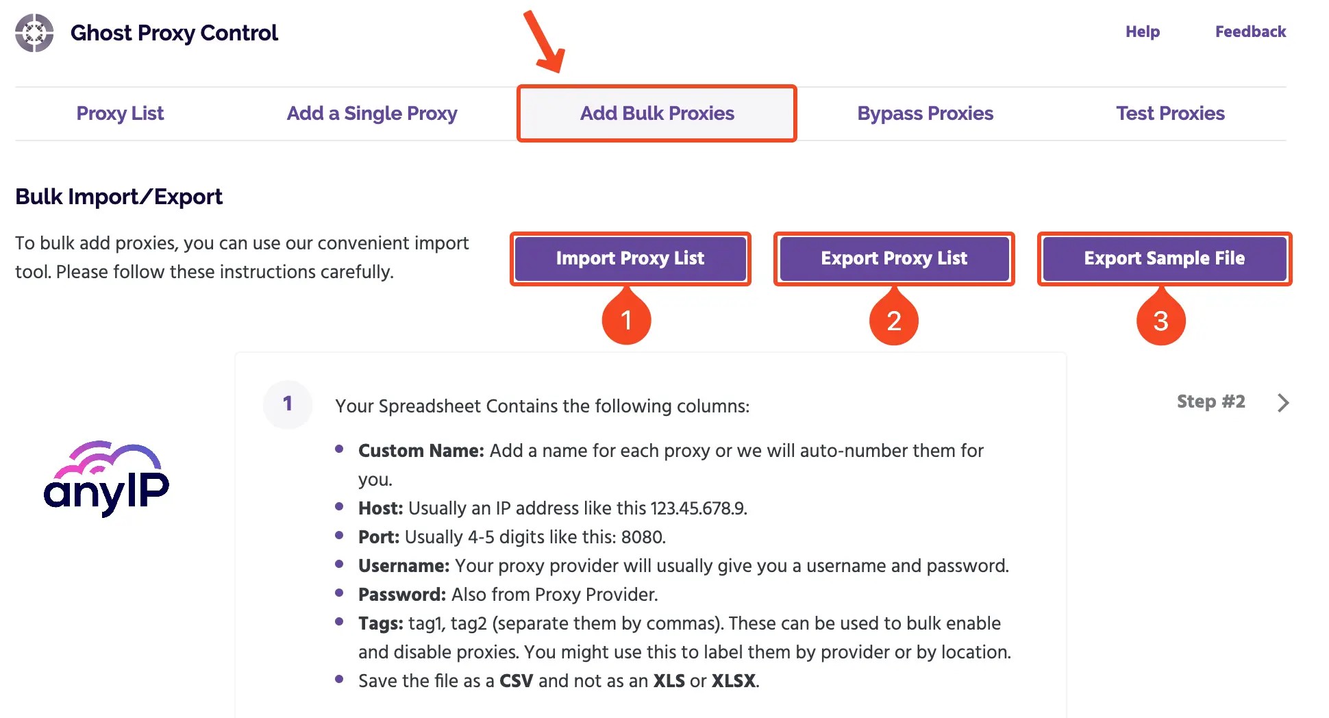 Guide on adding multiple proxies at once in Ghost Browser