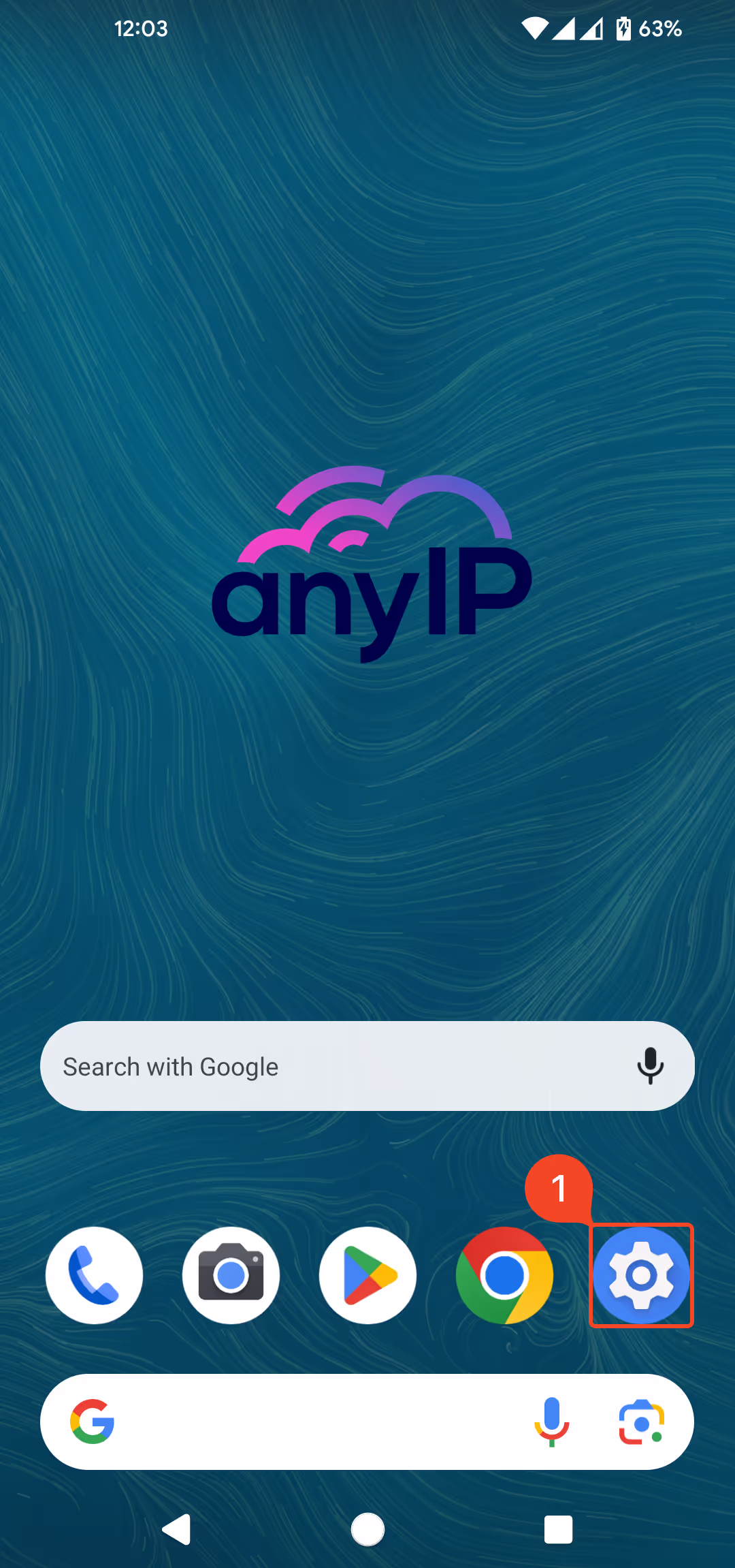 How to open the Android general settings.