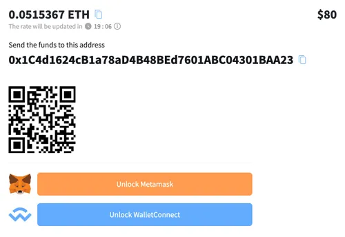 Send to ETH wallet