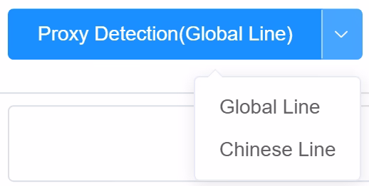 Chinese Line options when testing a proxy